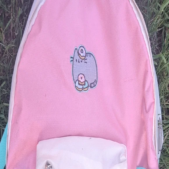 Claire's Pink and Gray Bag with Cute Design - Picture 1 of 3